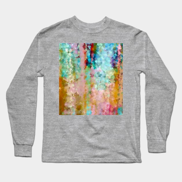 Dreamy multicoloured  cubist abstract Long Sleeve T-Shirt by stevepaint